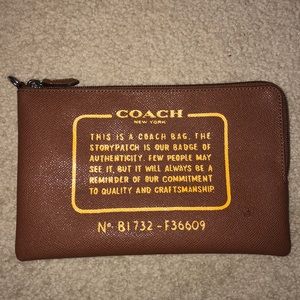 Coach pencil pouch